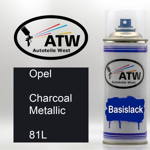 Opel, Charcoal Metallic, 81L: 400ml Sprühdose, von ATW Autoteile West.